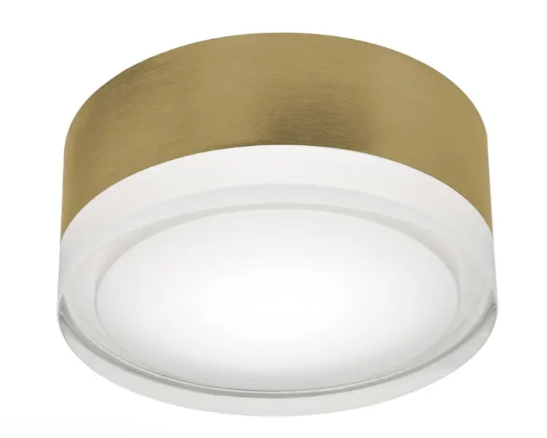 AFX Lighting EMAF06LAJD1LB Emma 6" LED Flush Mount, Wattage 15W, Multi-Color Temperature, Voltage 120V, Light Antique Brass