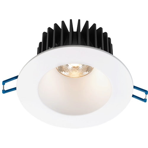 Lotus LED Lights LD4R-35K-4R-CPL-WH 4" Round Deep Regressed Polycarbonate LED Downlight - Corrosion Resistant - 15W - 3500K - 1,250 Lumens - 120V