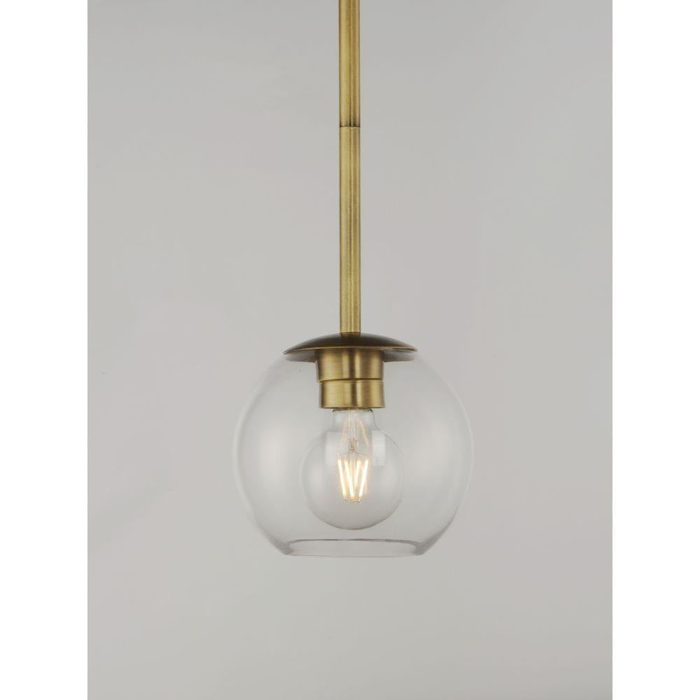 Maxim Lighting 98410CLNAB Branch 1 Light Natural Aged Brass Pendant Close-Up View