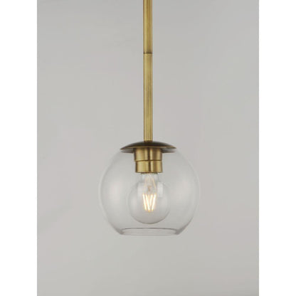 Maxim Lighting 98410CLNAB Branch 1 Light Natural Aged Brass Pendant Close-Up View