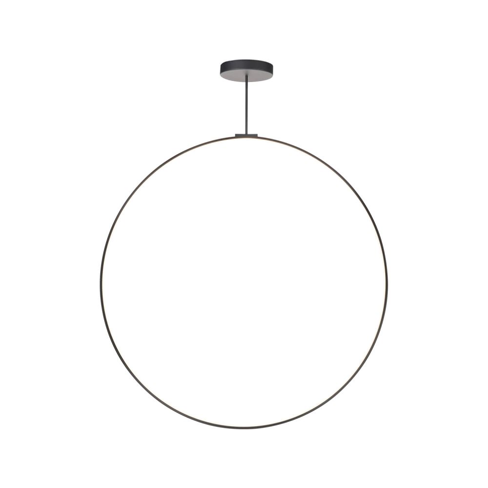 Kuzco Lighting PD82572-BK-UNV-010 Cirque 72 inch LED Pendant in Black with Frosted Silicone Diffuser, Color Temperature 3000K, Wattage 94W
