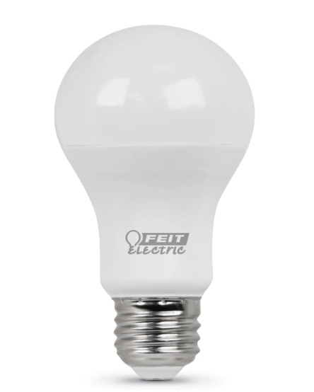Feit Electric A800/835/10KLED/4 Neutral White E26 Base A19 Non-Dimmable LED Light Bulb, Color Temperature 3500K, Wattage 10W, Voltage 120V - 4 Pack
