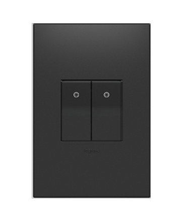 Legrand AABK1G4 Adorne Half-Size Blank Module, Graphite Finish