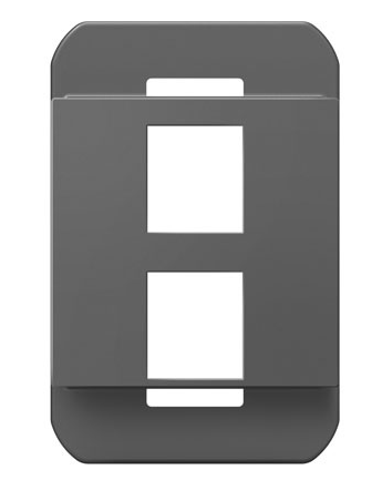 Legrand AC2PFM1 Adorne 2-Port Frame, Magnesium Finish, Modular Mounting Support Frame