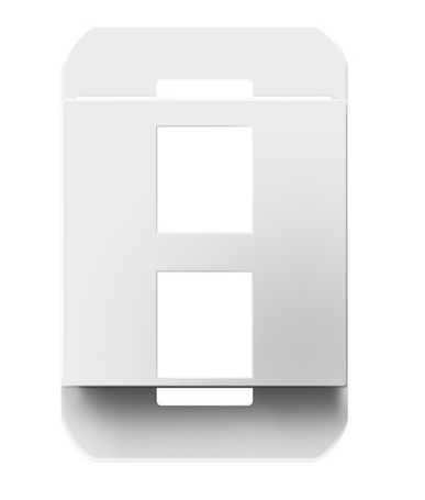Legrand AC2PFW1 Adorne 2-Port Frame, White Finish, Modular Mounting Support Frame