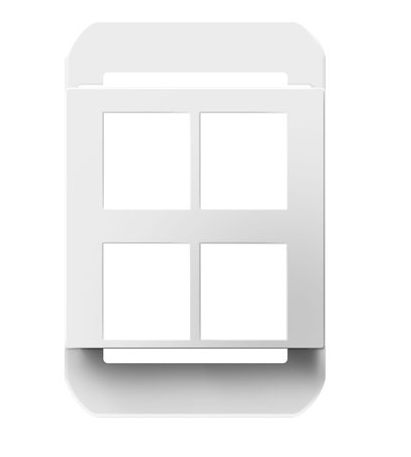 Legrand AC4PFW1 Adorne 4-Port Frame, White Finish, Modular Mounting Support Frame