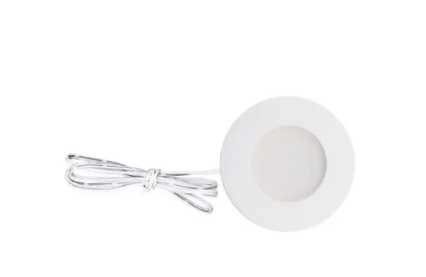 Lotus LED Lights AD-107T-3K-WH 2W Ultra Slim LED Puck Light - Dimmable - 3000K - 150 Lumens - 12V