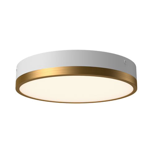 Alora Mood FM554211AGWH Adelaide 11-in Flush Mount Ceiling Light - Finish: Aged Gold/White