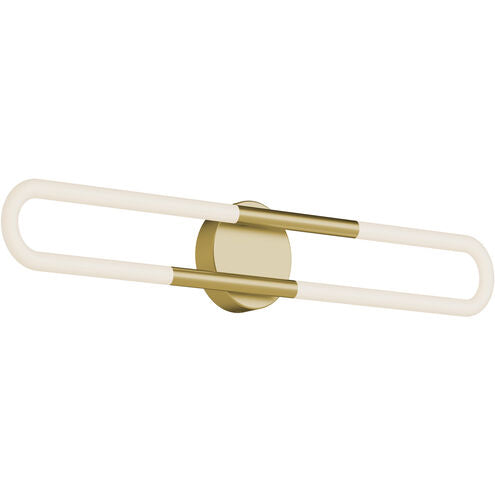 AFX Lighting ADEV2404LAJUDLB Adel LED 24 inch Vanity Light Wall Light, Wattage 22W,Voltage 120-277, Antique Brass Finish