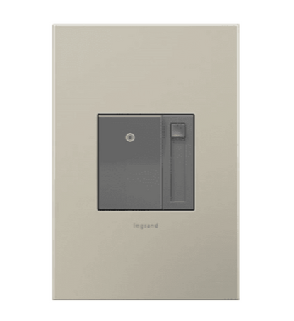 Legrand ADPD4FBL3P2M4 Adorne 0-10V Paddle Dimmer with Microban, Magnesium Finish