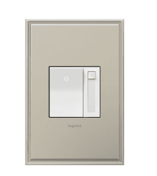 Legrand ADPD4FBL3P2W4 Adorne 0-10V Paddle Dimmer with Microban, White Finish