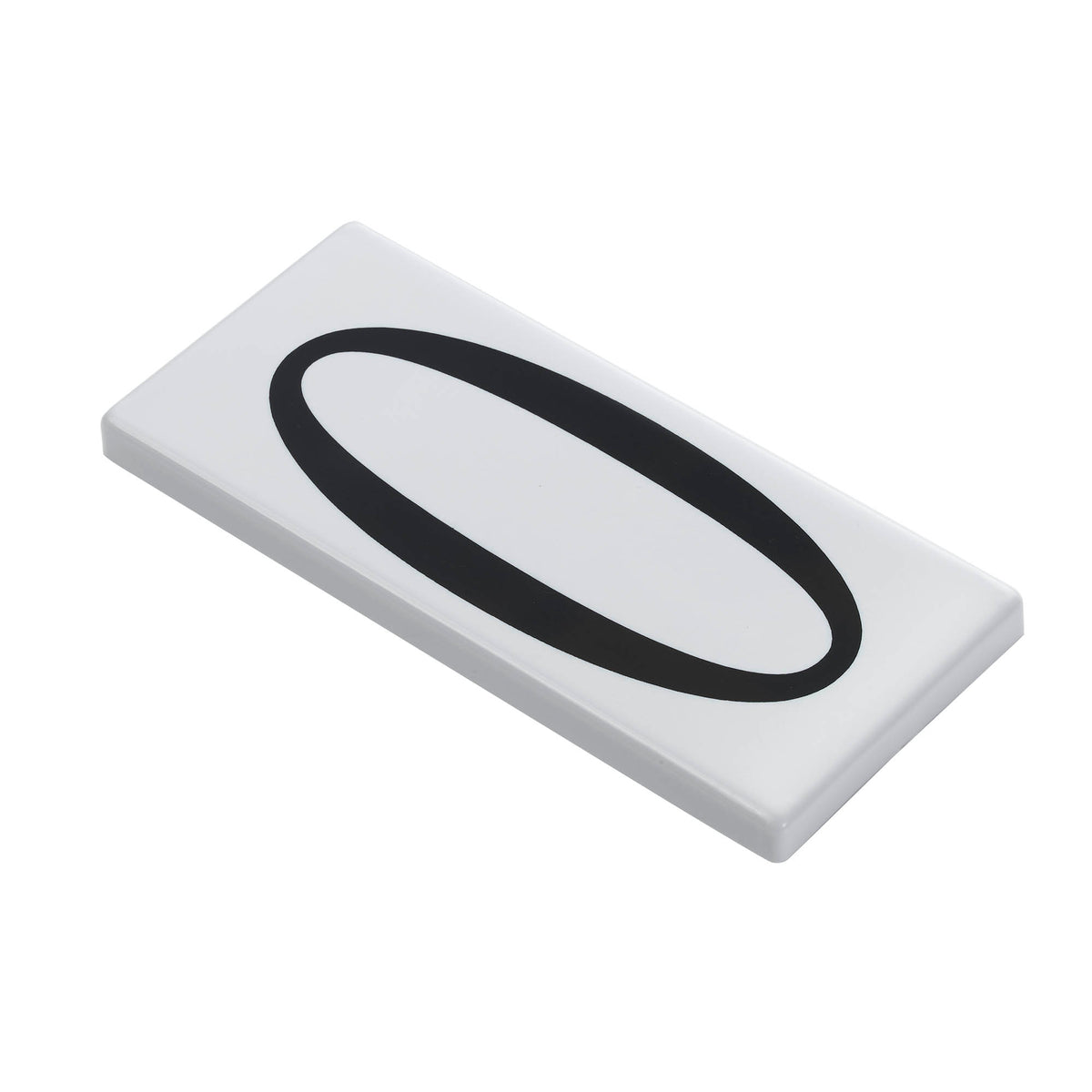Trans Globe Lighting ADR-0 white plastic address tile with black number 0