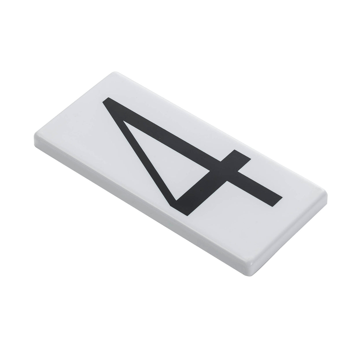Trans Globe Lighting ADR-4 white plastic address tile with black number 4