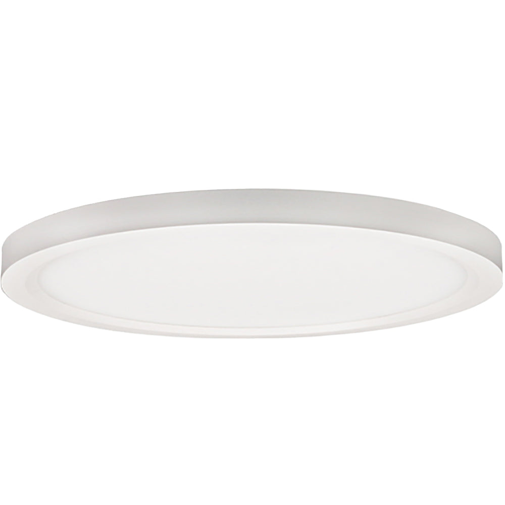Lotus LED Lights ADS12R9-DTW-D-WH 12″ Edgelit Disk Downlight – 22W, 5CCT + Dim-to-Warm (2120lm), 100° Beam, Triac Dimming (10-100%), CRI 90+, Wet Rated
