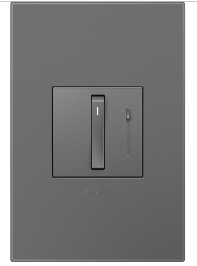Legrand ADWR703TUM4 Adorne Whisper Tru-Universal Dimmer with Microban, Magnesium Finish