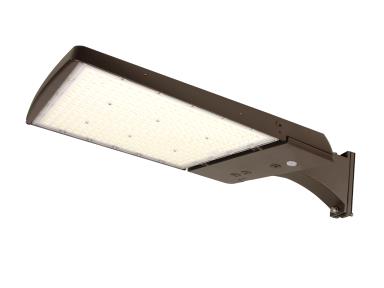 MaxLite AE200UMI-WCSBACR LED Area Light Wattage 200W/175W/150W, 120-277V, Manual & IR Changeable T3/4/5, CCT 3000K/4000K/5000K Bronze, Straight Arm, C-max Compatible