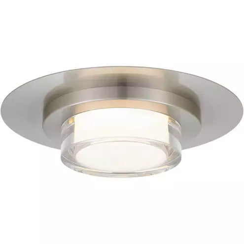 Alteck lighting AFM0012-3CCT-W-BSS Plate LED 12 inch Brushed Stainless Steel Outdoor Flush Mount, 3CCT 3000K/4000K/5000K, Lumens 688lm, Watt 14W
