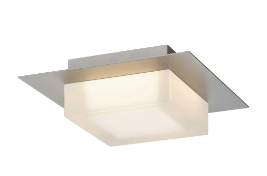 Alteck lighting AFM0014-3CCT-W-BSS Foursquare 8" LED Outdoor Flush Mount, 3CCT Selectable