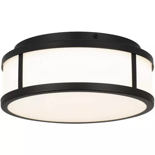Alteck lighting AFM0022-3CCT-W-BK Panel Round LED 10.25 inch Sand Black Outdoor Flush Mount, 3CCT 3000K/4000K/5000K , Lumens 1100lm, Watt 24W