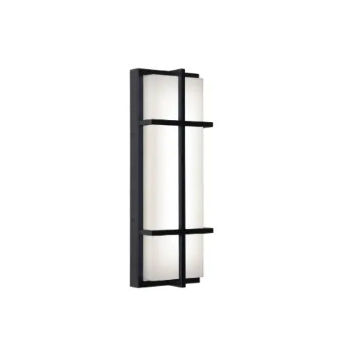 AFX Lighting AUGW0720LAJMVBK-PC 20-in 35W August Wall Sconce, 2200 lm, 120V-277V, CCT Select, Black with Photocell