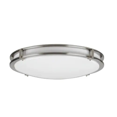AFX Lighting  CAF142400L5AJD1-BB 14-in 27W Carlisle Flush Mount, 1810 lm, 120V, CCT Select, Nickle