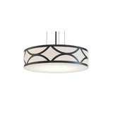 AFX Lighting  LAKP20LAJUDBK 20-in 42W Lake Pendant Light, 3200 lm, 120V-277V, CCT Select, Black