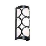 AFX Lighting LAKS0513CBBK 13-in 14W Lake Wall Sconce, 2-Light, E12, 120V, Black