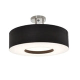 AFX Lighting MCF1214LAJUD-BKSF 18W LED Montclair Semi Flush Mount, 120V-277V, Selectable CCT, Black