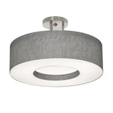 AFX Lighting MCF1214LAJUD-GYSF 18W LED Montclair Semi Flush Mount, 120V-277V, Selectable CCT, Gray