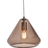 AFX Lighting AGP10MBSNBR Armitage 1 Light 10 Inch Pendant In Satin Nickel With Brown Crackle Glass