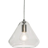 AFX Lighting AGP10MBSNCL Armitage 1 Light 10 Inch Pendant In Satin Nickel With Clear Crackle Glass