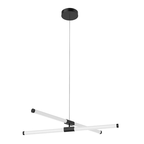 Kuzco Lighting CH18537-BK-UNV-010 Akari 37-in Chandelier Ceiling Light - CCT: 3000K - Finish: Black