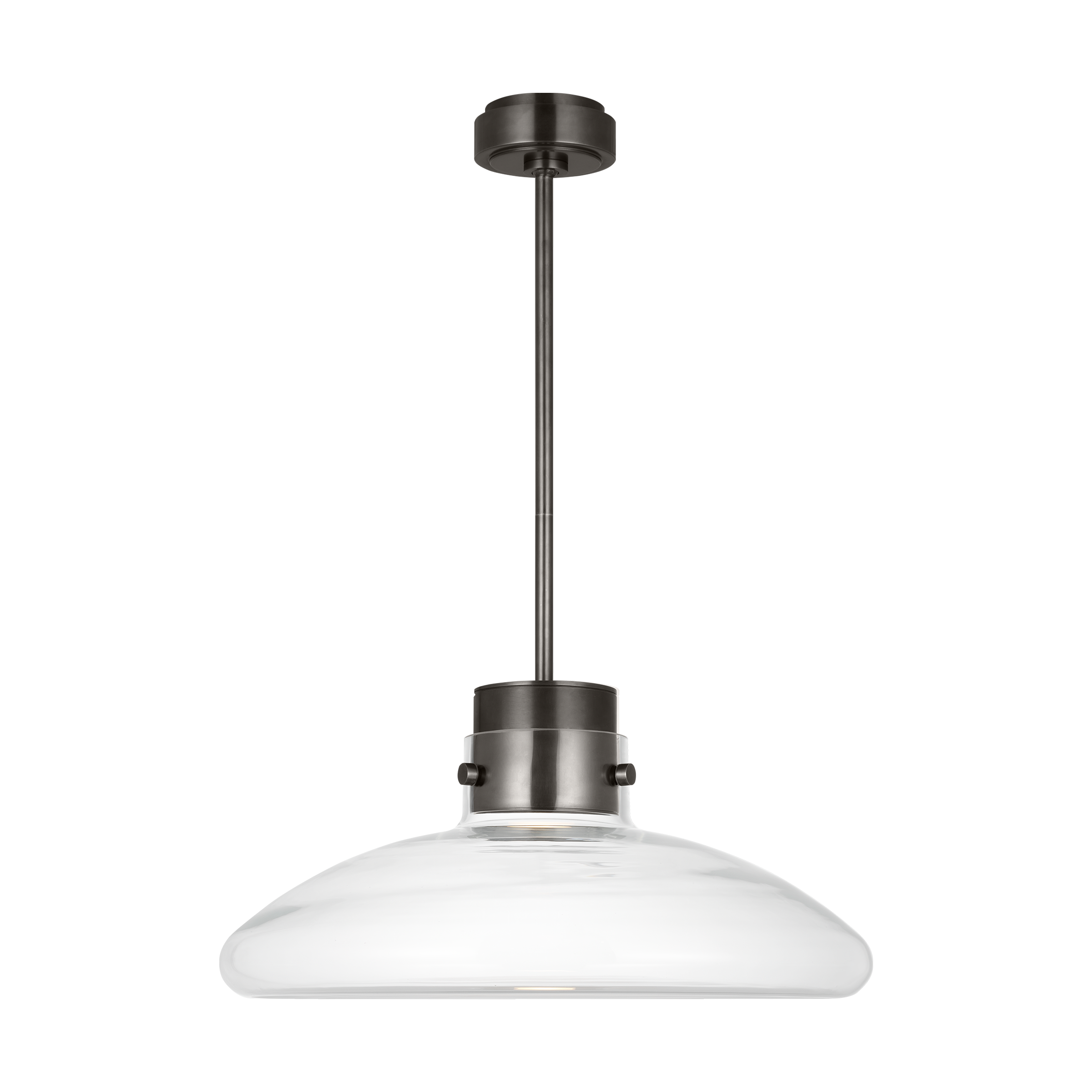 Visual Comfort Architectural AKPD593WDBBZCE AvroKO Morgan LED Pendant Burnished Bronze with Clear Glass 3000K–1800K