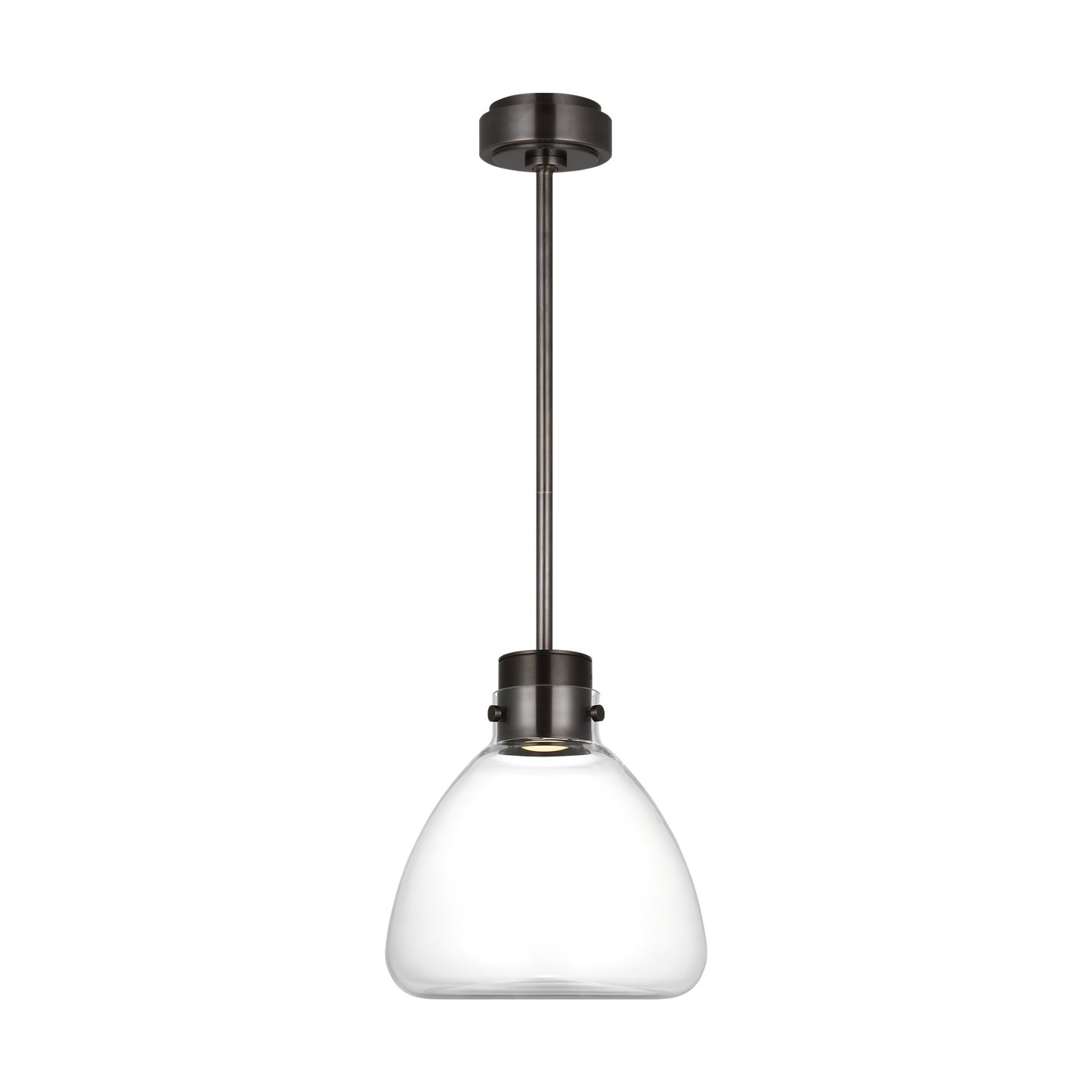 Visual Comfort Architectural AKPD595WDBBZCE AvroKO Morgan LED Pendant Burnished Bronze with Clear Glass 3000K–1800K