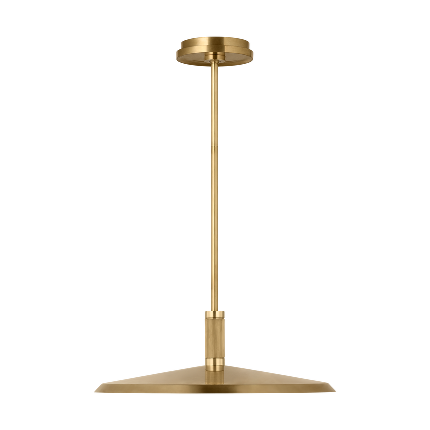 Visual Comfort Architectural AKPD682WDHAB Saucer Direct 1-lt 18" LED Pendant - Hand Rubbed Antique Brass - 18.6W 3000K-1800K - 874 Lumens - CRI 90