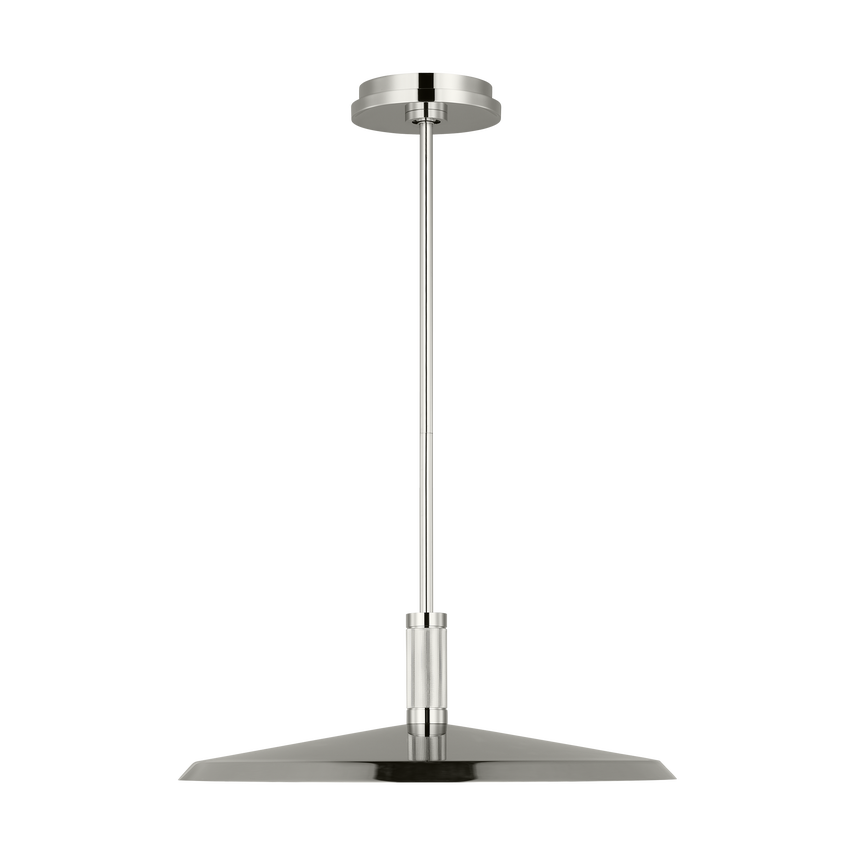 Visual Comfort Architectural AKPD682WDPN Saucer Direct 1-lt 18" LED Pendant - Polished Nickel - 18.6W 3000K-1800K - 874 Lumens - CRI 90