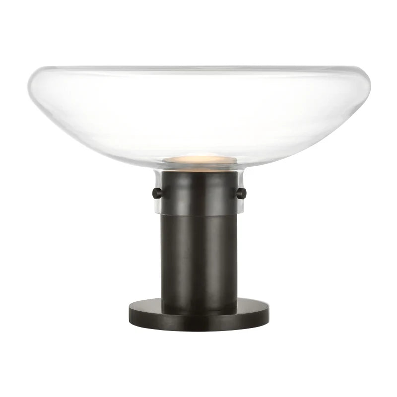 Visual Comfort Architectural AKTB681WDBBZCE AvroKO Morgan LED Table Lamp Burnished Bronze with Clear Glass 3000K–1800K