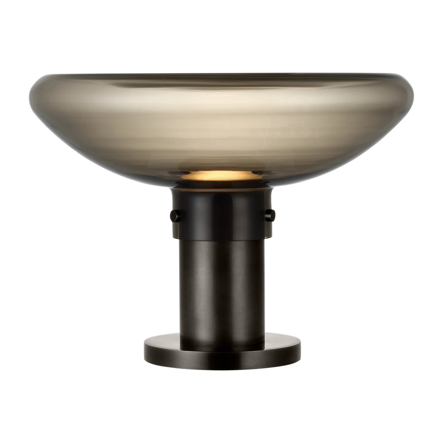 Visual Comfort Architectural AKTB681WDBBZSM AvroKO Morgan LED Table Lamp Burnished Bronze with Smoke Glass 3000K–1800K