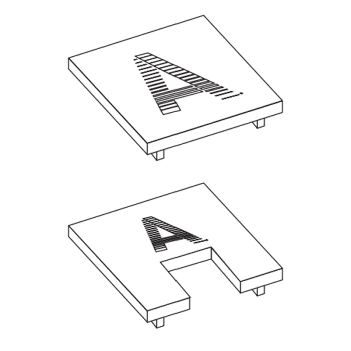 Alloy LED AL-50-16-9951-SL Surfa 6 - Surround Plastic End Caps 2 Pair Pack: 2 Open - 2 Closed - Silver