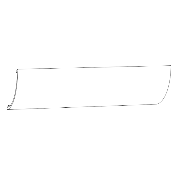 Alloy LED AL-50-39-9915-CLR Surfa Cornice 4 in. - Clear PC Cover, 7 ft.