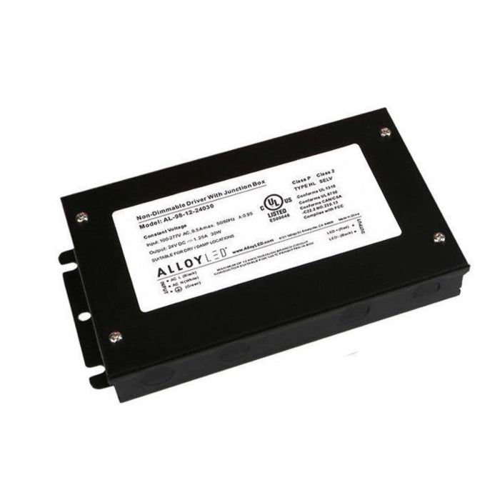 Alloy LED AL-98-12-24030 PowerFactor Non-Dimmable Driver - UL Listed NEMA 4X Junction Box - 24V - 30W