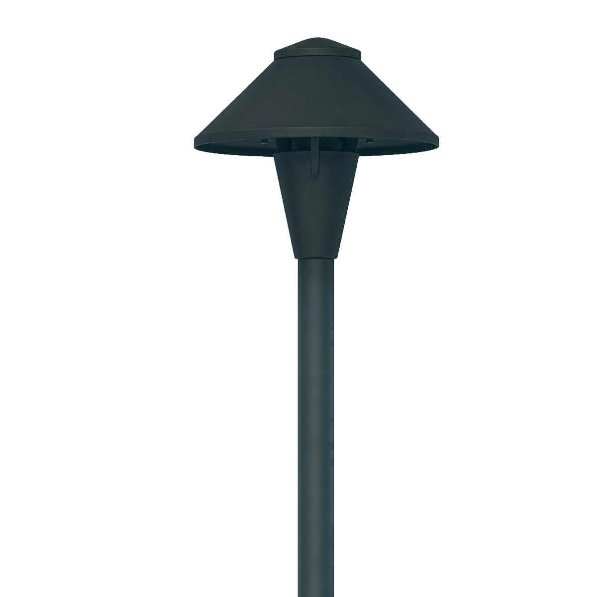 Focus Industries AL01NLBAT Cast Brass China Hat Area Light - Hat Size: 5.5 inch - Finish: Black Acid