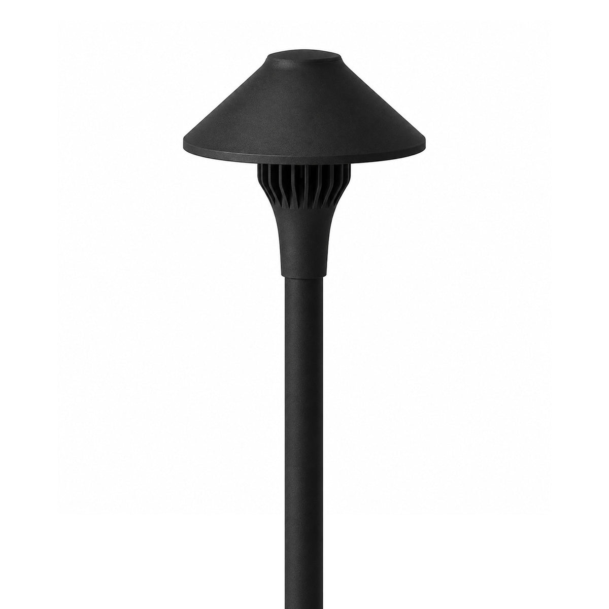 Focus Industries AL01LEDPNSBLT 4W Cast Aluminum China Hat Led Panel Area Light - Hat Size: 5.5" - Lumens: 480lm - CCT: 3000K - No Stake - Material: Aluminum - Finish: Black Texture