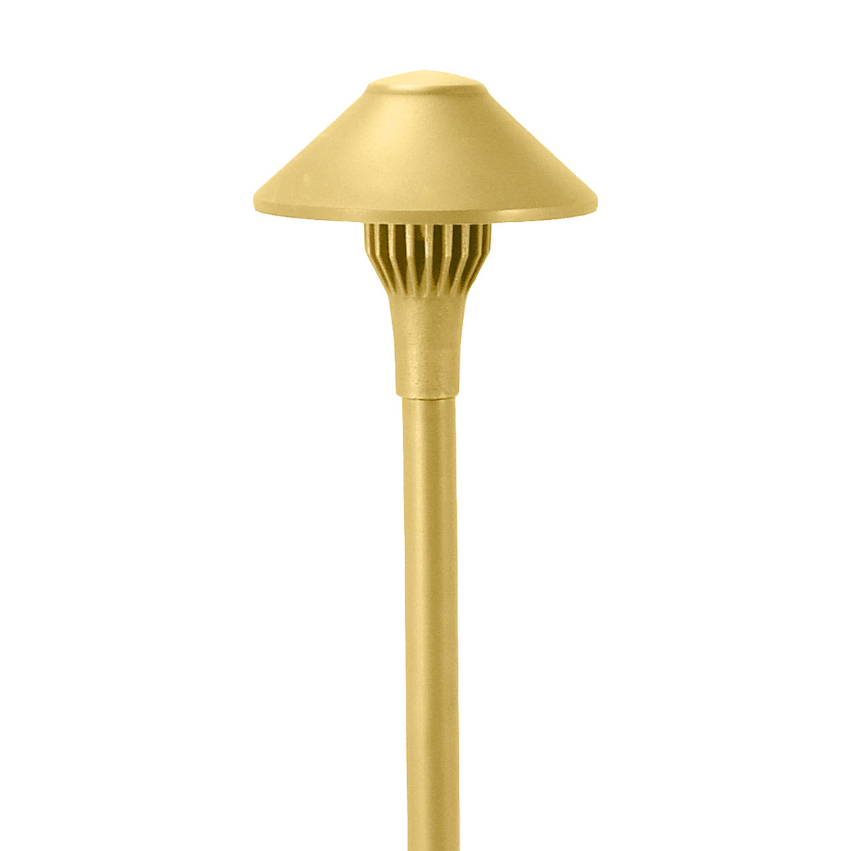 Focus Industries AL01LEDPBRS 4W Cast Brass China Hat Led Panel Area Light - Hat Size: 5.5" - Lumens: 480lm - CCT: 3000K - Material: Brass - Finish: Brass Unfinished