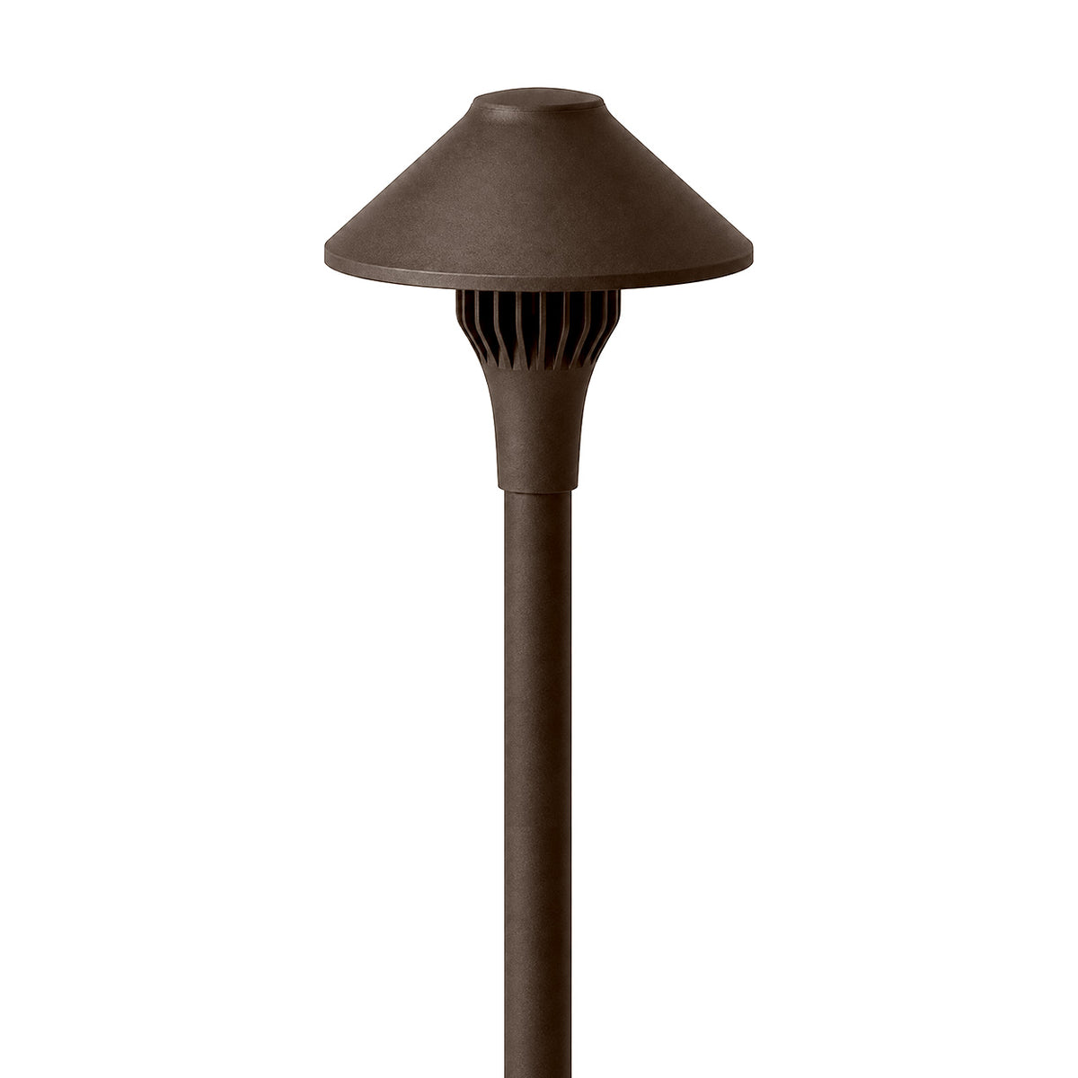Focus Industries AL01LEDP120VBRSBRT 4W Cast Brass China Hat Led Panel Area Light - Hat Size: 5.5" - Lumens: 480lm - CCT: 3000K - Material: Brass - Finish: Bronze Texture