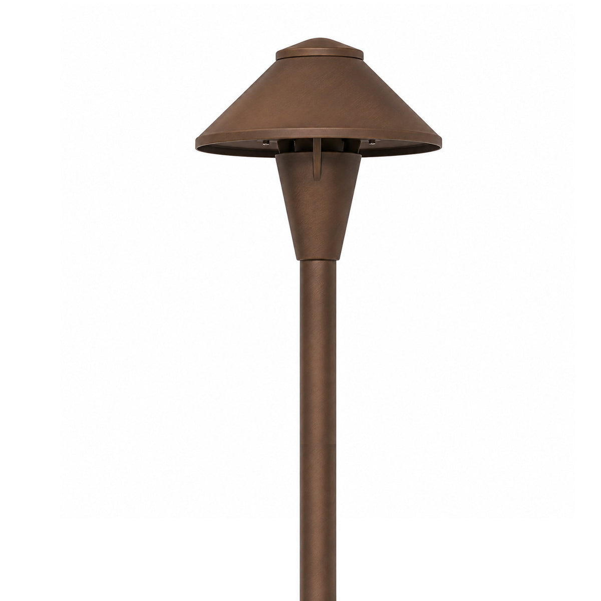Focus Industries AL01SMLEDPBAR Cast Brass Mini China Hat - Light Source: 4W LED Panel - Hat Size: 3.5 inch - Finish: Acid Rust