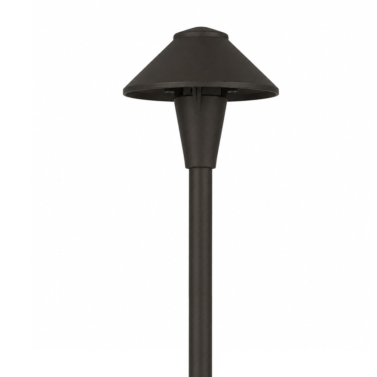 Focus Industries AL01NLBRSDBZ Cast Brass China Hat Area Light - Hat Size: 5.5 inch - Finish: Dark Bronze