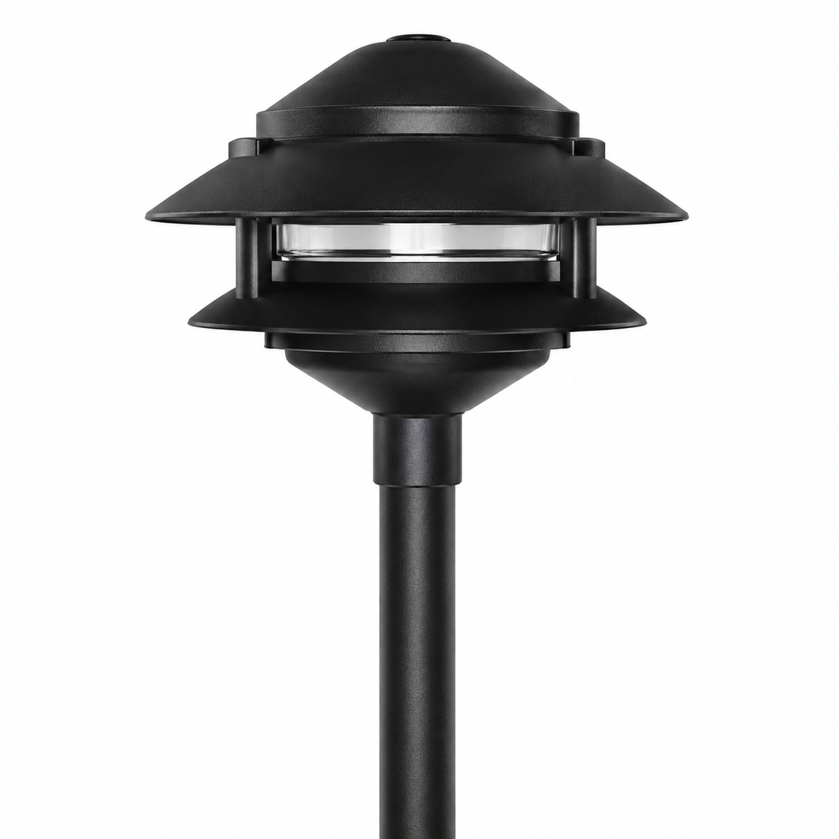 Focus Industries AL03NLHTX Pagoda Series Area Light 2 Tier With 6” Top Hat - No Lamp - Finish: Hunter Texture