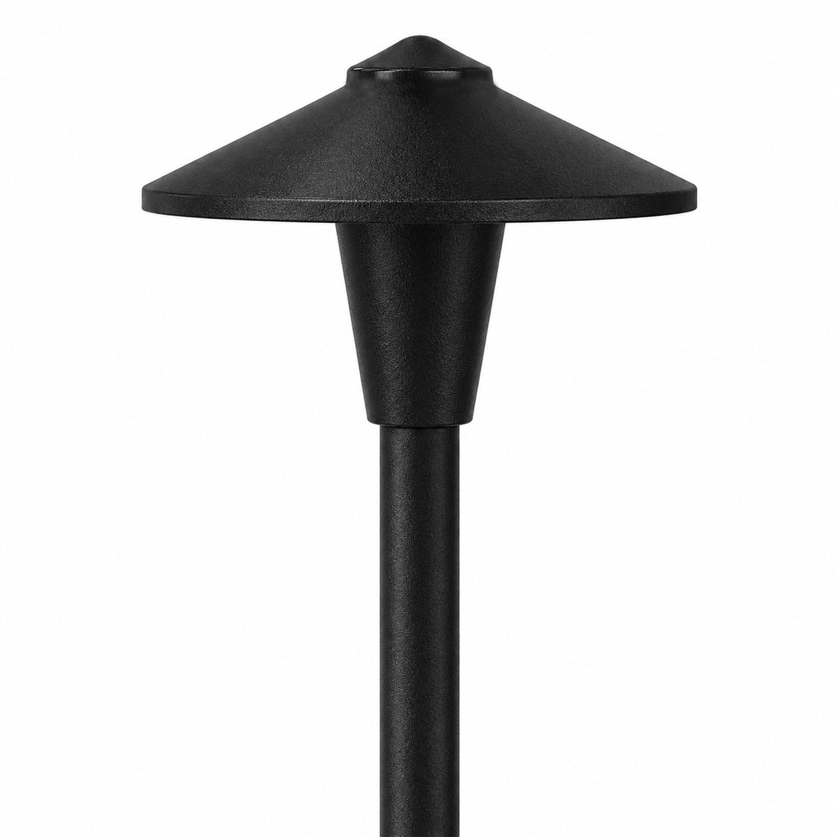 Focus Industries AL04AHL10BPBAR 7.5" Omni Super Saver LED Cast Brass China Hat Area Light With Adjustable Hub - Wattage: 3W - Lumens: 300lm - CCT: 3000K - Finish: Brass