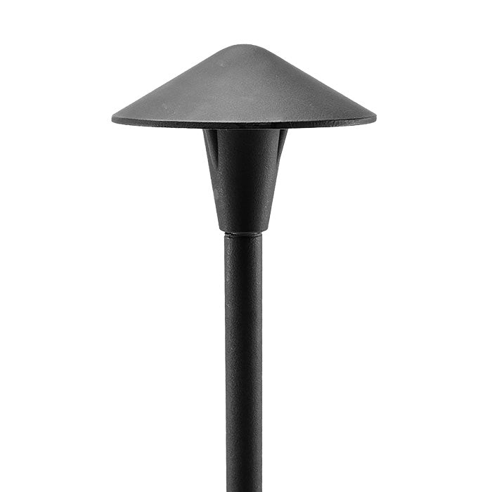 Focus Industries AL17SMAHNLBRSCPR Cast Brass China Hat With Adjustable Hub Led Area Light - Hat Size: 5.5" - No Lamp - Material: Brass - Finish: Chrome Powder